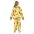 thumbnail image 3 of Fluffy Pajamas Set Fuzzy Winter Warm Pj Sets Pullover Tops and Long Pants Watermelon and Beach Hat Small, 3 of 8
