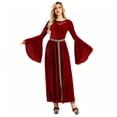 thumbnail image 2 of Queen Dress, Italian Renaissance Dress, Gothic Velvet Dress, Women Renaissance Dress Medieval Costume for Women Long Dress Plus Size Velvet Queen Dresses Halloween Costume, Red XL, 2 of 9