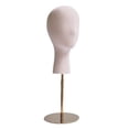 thumbnail image 2 of lionlar Wigs Head Stand Hat Display Stand for Home Salon Beginner Stylist Eyeglasses Gold Base, 2 of 9