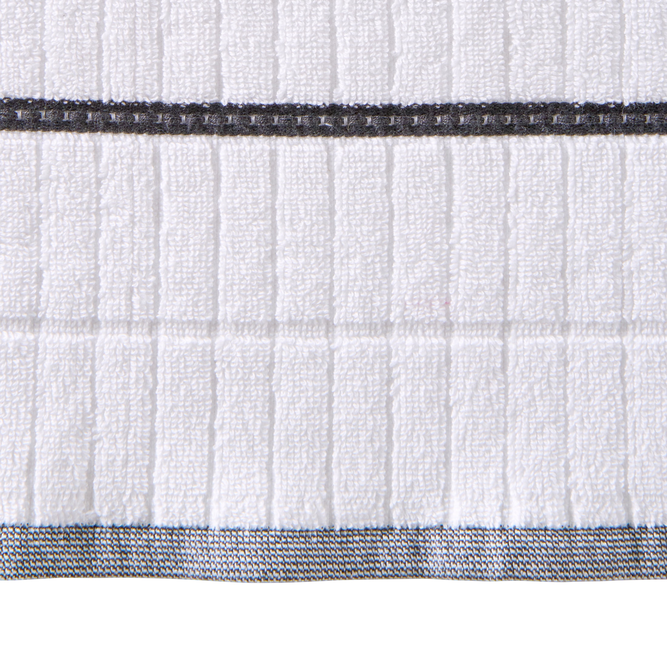 Better Homes & Gardens Soft Cotton Textured 4 Piece Bath Towel Set,Grey Shadow