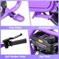 thumbnail image 5 of Aoemoe 99CC MB001 Gasoline Mini Dirt Bike,4-Stroke 18MPH Off Road Motorcycle, Weight Support Up to 165 LBS - Purple, 5 of 10