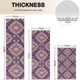 thumbnail image 4 of Multicolor Ethnic Floral Pattern Kitchen Rugs Sets Of 3,Kitchen Runner Rugs Non Skid Washable,Decorative Kitchen Floor Mats for Kitchen,Sink,Laundry,17"x30"+ 17"x47" + 17"x59", 4 of 6
