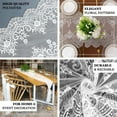 thumbnail image 3 of Efavormart 15"x117" White Premium Lace Table Runner Vintage Classy Rustic Runner Decor With Scalloped Frill Edges, 3 of 11