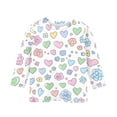 thumbnail image 3 of CCRFTGI Cute Shirts for Kids Girls Size 10-12 3/4 Sleeve Stars Heart Tween Girls Trendy Clothes Tee Tops Summer Casual Soft Lightweight Crew Neck Shirts Beige 5-6 Years, 3 of 4