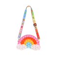 thumbnail image 1 of Bolsos cruzados para niñas y mujeres con correa, nube y arco iris, burbuja de empuje, su juguete sensorial Pop Fidget, bolsos cruzados para aliviar el estrés, bolso pequeño, juguetes sensoriales JM, 1 of 5