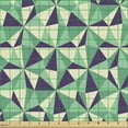 thumbnail image 2 of Modern Upholstery Fabric by the Yard, Mosaic Inspired Illustration of Polygonal Shapes Geometric Themed Art, Decorative Fabric for DIY and Home Accents, Cream Quartz Sea Green by Ambesonne, 2 of 5