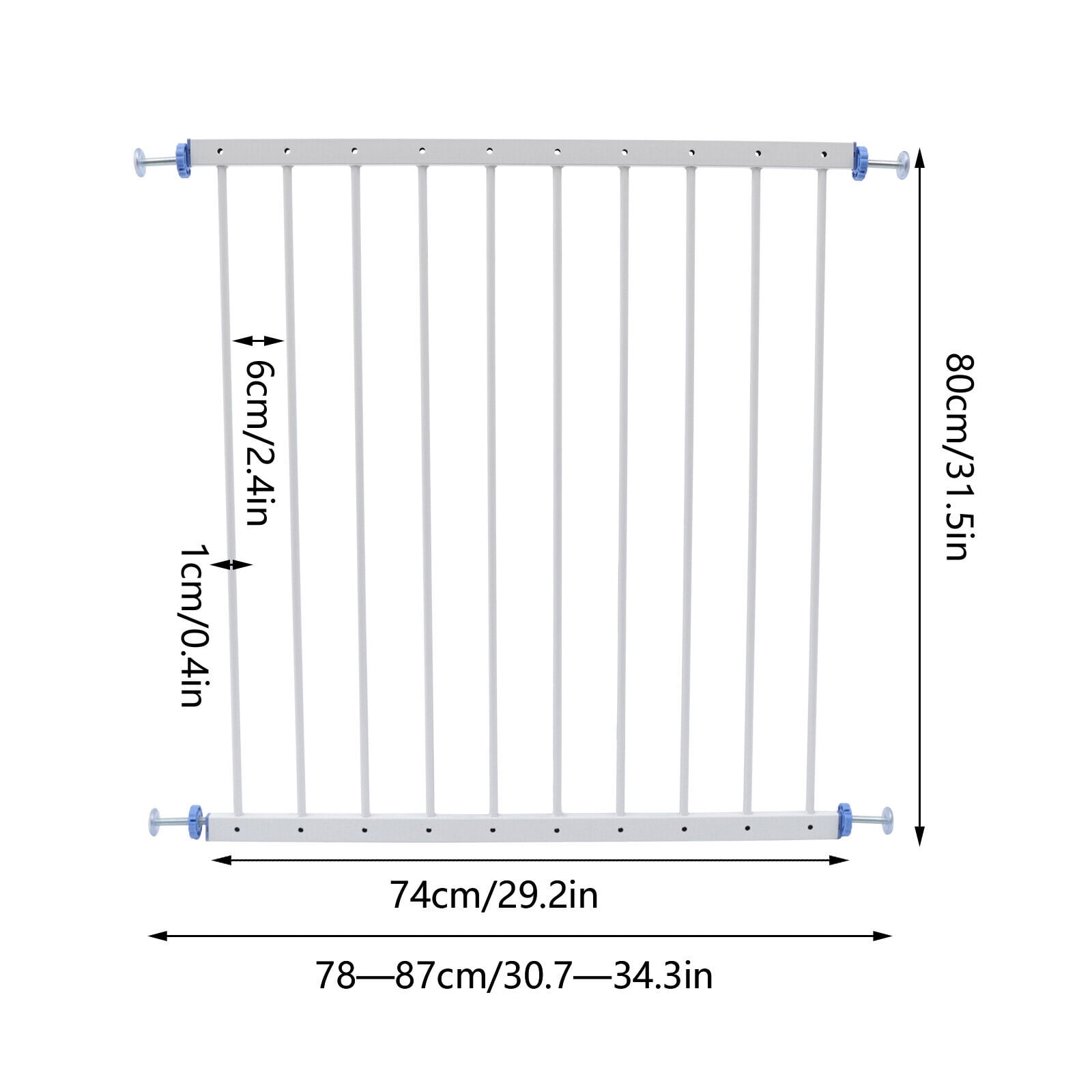 Miumaeov Safety Window Guard Child Security Window Guardrail Adjustable 34''x31.5'' White