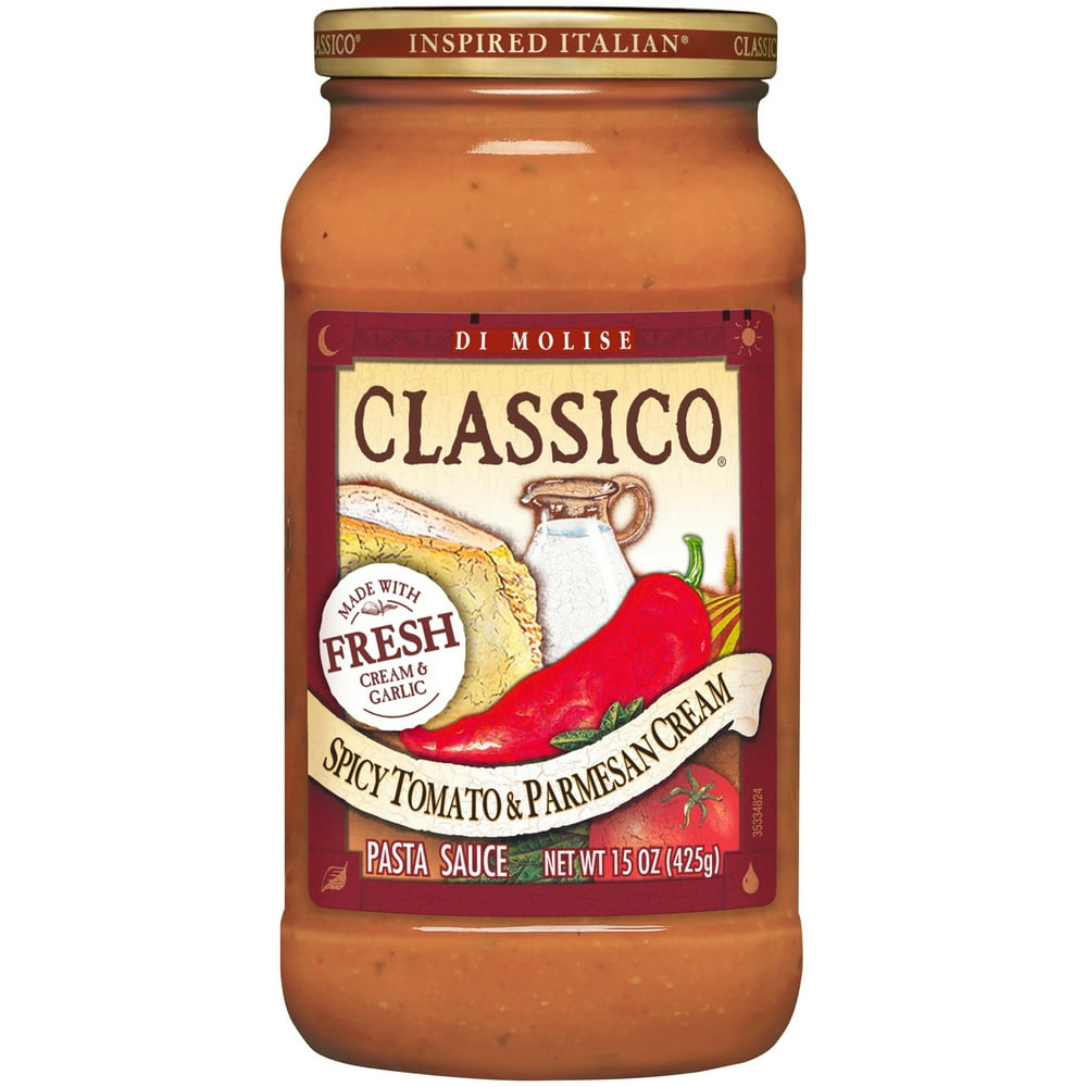 Classico Spicy Tomato & Parmesan Cream Pasta Sauce 15 oz. Jar Walmart
