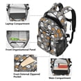 thumbnail image 5 of JIALIOU 14" Laptop Backpack Waterproof Airline Approved Stylish Casual Daypack for Travel Business College Work, Cute Ghost Pumpkin Star, 5 of 8