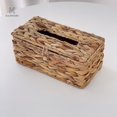 thumbnail image 3 of Funda para caja de pañuelos rectangular de jacinto de agua, rectángulo, marrón (largo 26 cm, ancho 14 cm, alto 11 cm), 3 of 3