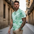thumbnail image 3 of KUIFORTI Matching Golf Shirts for Couple Tropical Palm Leaf Mens Hawaiian Shirt Suitable for Outdoor Sports Mens Shirts Casual Soft and Comfortable Quick Dry Breathable Fabric, 3 of 6