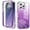 Purple, variant on Case for iPhone 11 Pro Max, Luxury Gradient Marble Color Case with Built-in Screen Protector Front Cover Wireless Charging Protective Girls Women Phone Case for iPhone 11 Pro Max, Rose