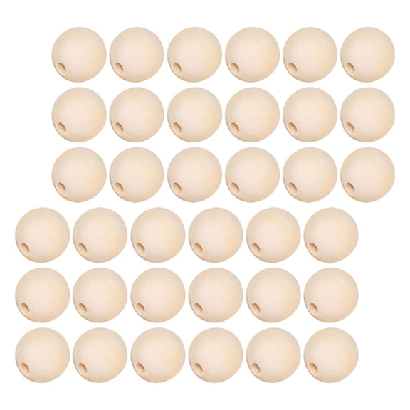 Worgeous 100pcs Wooden Beads With Hole Unfinished Round Wooden Loose Beads Unfinished Wood Beads 10mm For Crafts Garland Necklace Bracelet Earrings Keychain