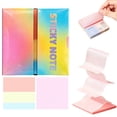 thumbnail image 5 of Zoxiy Transparent Frosted Sticky Notes For Work,3x3 Inches Sticky Tabs,Colors Self-Stick Pads Bulk,Sticky Tabs Transparent Notes Annotation Kits For Planners And Calendars,Office Study Supplies, 5 of 5