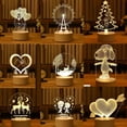 thumbnail image 1 of Lámpara 3D de acrílico con USB, luces LED de noche, letrero de neón, decoraciones navideñas para el hogar, dormitorio, decoración de cumpleaños, regalos de boda3104, 1 of 5