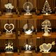 thumbnail image 1 of Lámpara 3D de acrílico con USB, luces LED de noche, letrero de neón, decoraciones navideñas para el hogar, dormitorio, decoración de cumpleaños, regalos de boda, 1 of 4