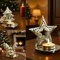 thumbnail image 1 of Candelabro Navideño de Hierro Dorado | Decoración Navideña Retro | Ideal para Fiestas | 11,8 X 11 X 7,2 Cm | 60 G, 1 of 6
