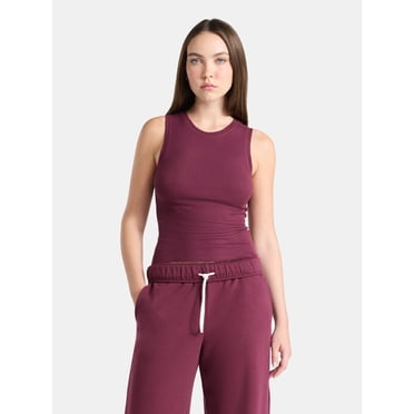 No Boundaries Fitted Crewneck Tank Top, Women’s