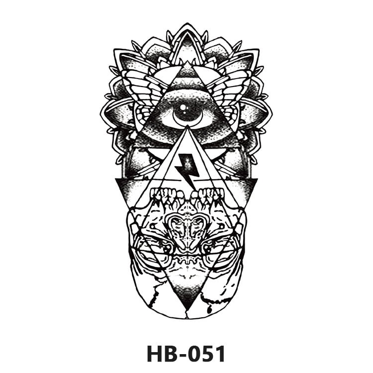 Animal Skull Tattoo Temporary Tattoo Skull Temporary Tattoo Sticker