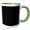 Green/White, variant on 3drose, Geometrical Dot Pattern Background - Vector Graphic, 11oz Two-tone Red Mug