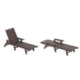 thumbnail image 2 of GARDEN Set of 2 Patio Outdoor Chaise Lounge Chair, Dark Brown, 2 of 8