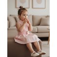 thumbnail image 5 of BemeyourBBs Toddler Baby Girl Safari Dress Kids Little Baby Girls Safari Outfit Lapel Sleeveless Front Pockets Button Down Pleated Dress with Belt Spring Summer Fall Clothes, 5 of 9