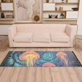 thumbnail image 2 of Yayeee Runner Rug for Bedroom 2'x6' Machine Washable Hallway Non Slip Mat, Psychedelic Jellyfish, 2 of 8