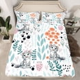 thumbnail image 2 of Homewish Black White Leopard 3pcs Twin Sheet Sets for Teens Boys Girls,Flower Animal Twin Fitted Sheet,Dreamy Princess Breathable Flat Sheet,Ultra Soft Home Decor, 2 of 7