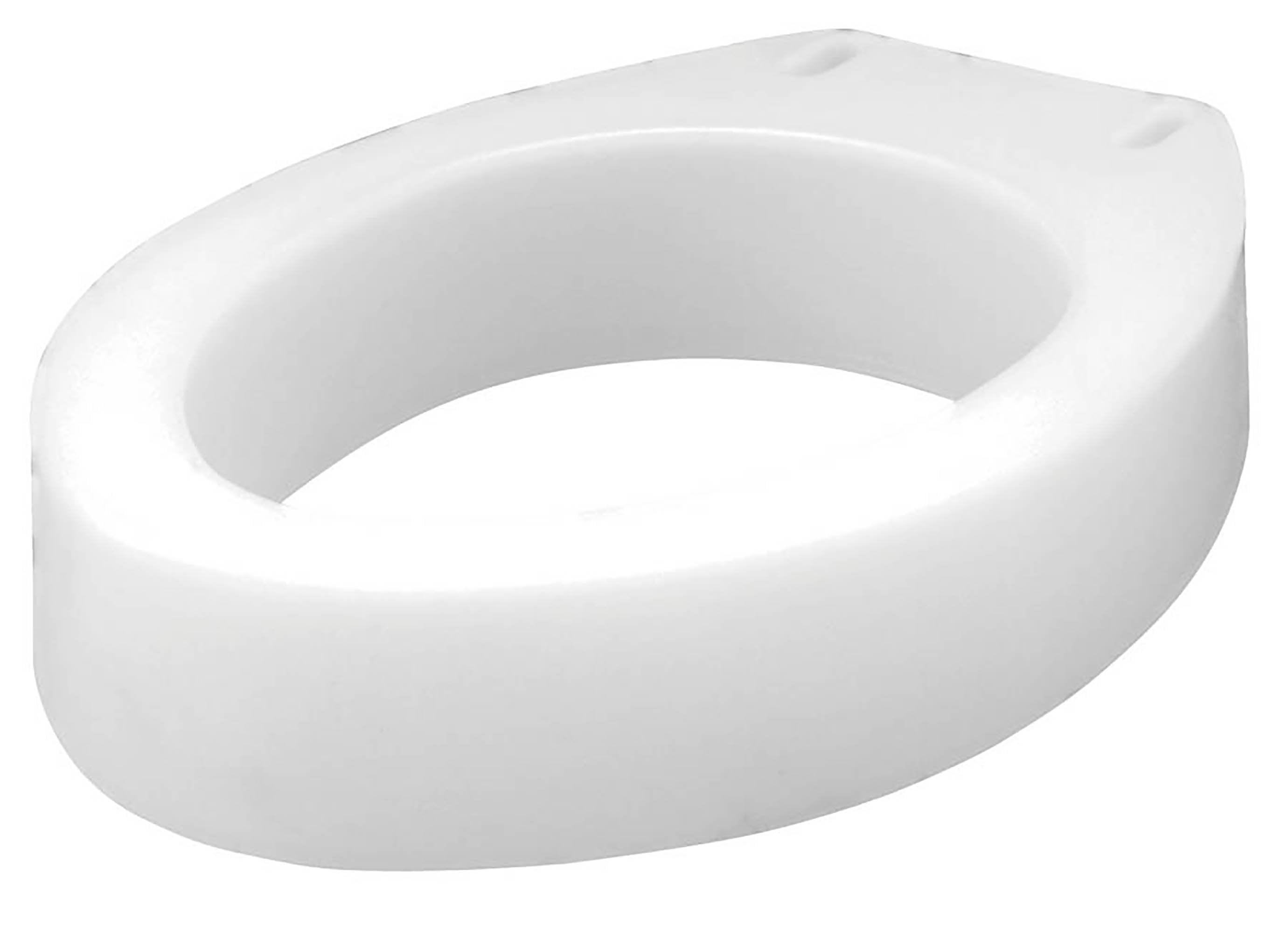Carex Elongated Raised Toilet Seat 31/2 Inch Height White 300 lbs