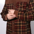 thumbnail image 5 of Men's Flannel Jacket Plaid Sherpa Lined Shirt Snap Button Warm Winter Coat with Pockets, 5 of 5