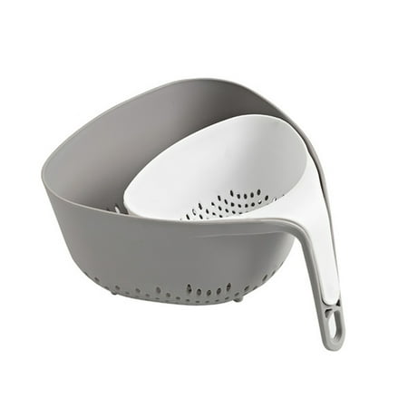

Meizhencang Double-layered Washing Strainer Portable Hollow Fruit Vegetable Washing Colander Cooking Utensils