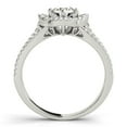 thumbnail image 6 of Mauli Jewels Engagement Rings for Women 1 Carat Glitzy Halo Diamond Engagement Wedding Ring 4-prong 14k Solid White Gold, 6 of 9