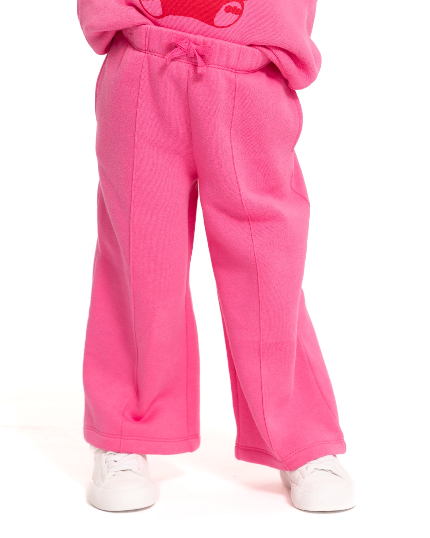 Wonder Nation Toddler Girls Fleece Pintuck Sweatpants, Sizes 12M-5T