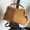 thumbnail image 3 of Faux Suede Evening Bag for Women, Retro Patchwork Crossbody Purse, Soft Top Handle Handbag for Wedding Party Date Night and Elegant Special Evening Occasions, 3 of 13