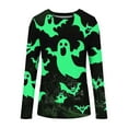 thumbnail image 3 of Halloween Shirts for Women Long Sleeve T-Shirts Funny Graphic Print Casual Loose Comfy Crewneck Tunic Tops Women Fall Outfit, 3 of 4