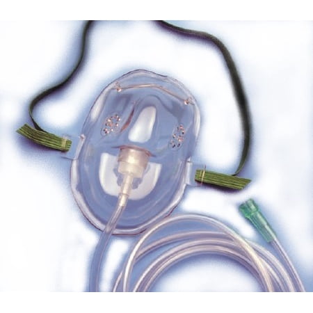 Adjustable Mask - Oxygen Mask, AirLife®, Adult, One Size Fits Most, Adjustable Elastic Head Strap