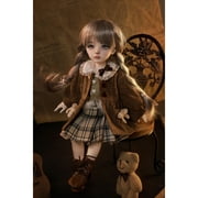 BJD Doll 1/6 Ophelia B Student Preppy Autumn Plaid Skirt Cute Fullset Sphere Bjd Fairy Anime Figures