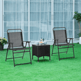 thumbnail image 3 of Renwick Foldable Dining Chairs with Backrest and Armrests, Set of 2, Black, 3 of 8