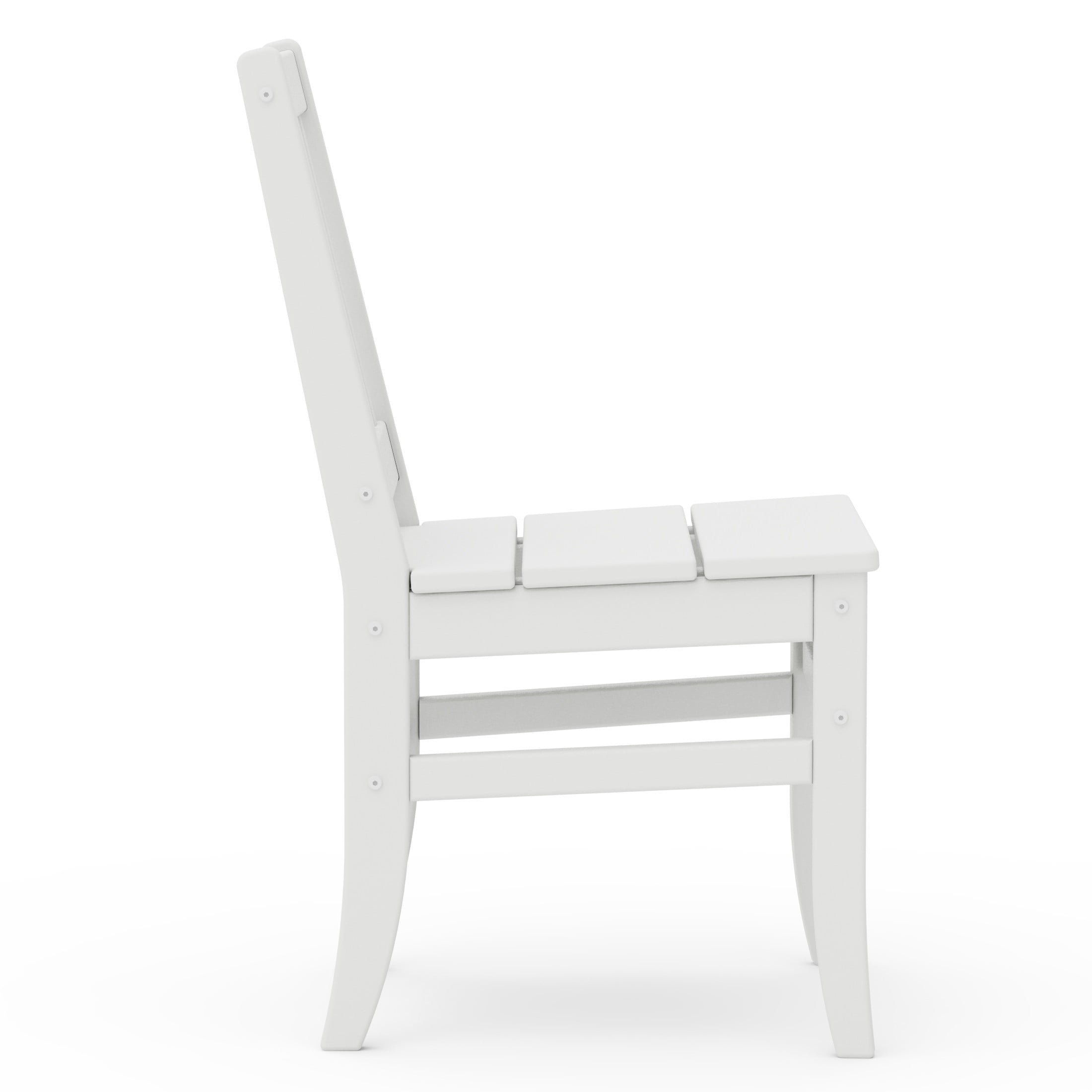 Better Homes & Gardens by POLYWOOD Southlake Outdoor Dining Side Chair (2 Chairs), All-Weather HDPE, Patio Seat, White