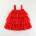 thumbnail image 3 of WOYY Girls Hearts Sleeveless Strap Tiered Tulle Dress Dance Party Princes Dress, Sizes 1-7, 3 of 3