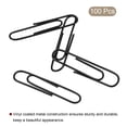 thumbnail image 3 of Unique Bargains Paper Clips 2 Inch Vinyl Coated with Box for Office Home Black Count 100, 3 of 6