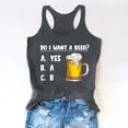 thumbnail image 2 of Tuphregyow Women's Clothes Beach Funny Graphic Racerback Camisole Y2K Oversized T Shirts for Women Crewneck Tank Top for Women Vests Summer Clothes for Teen Girls Sleeveless Blouses Dark Gray S, 2 of 7