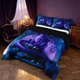 thumbnail image 2 of Manfei Cute Kawaii Dragon Animals Queen Comforter Set,Fantasy Wildlife Comforter Sets Queen,Blue,Black Reversible,3pcs,1 Comforter and 2 Pillowcases, 2 of 7