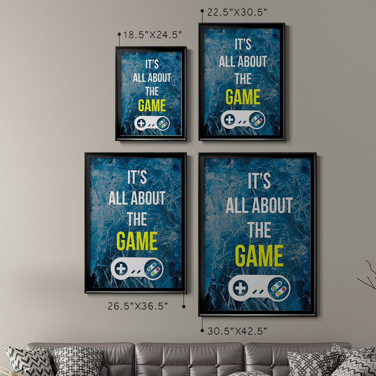 Gamer at Play IV Premium Framed Print, in Gold, Black, or Silver - Ready to Hang
