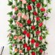 thumbnail image 4 of Guirnalda de flores ZOELNIC, rosa artificial colgante, hiedra, para hogar, hotel, oficina, boda, fiesta, jardín, artesanía, decoración artística, 4 of 7
