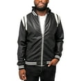 thumbnail image 4 of X RAY Jeans Mens Grainy PU Hooded Jacket with Faux Shearling Lining, Black/White, XL, 4 of 9