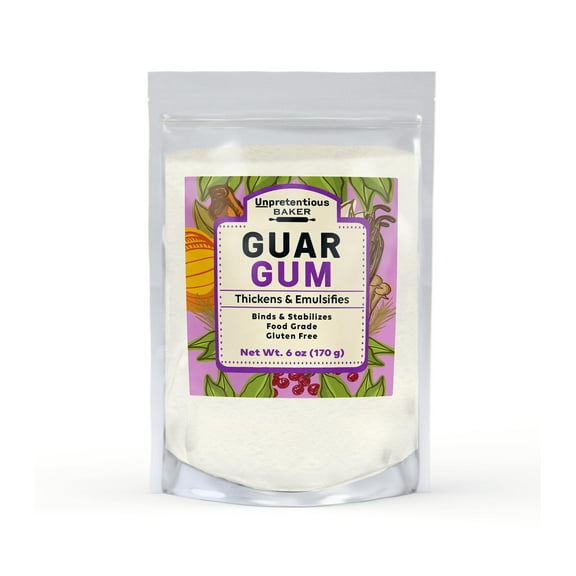 Unpretentious Guar Gum, 6 oz, Gluten-Free Baking, Food Thickener & Binder, Resealable Bag