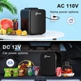 thumbnail image 2 of Mini Fridge Black, 4 Liter/6 Cans Skincare Fridge for Bedroom, 110V AC/12V DC Portable Thermoelectric Cooler and Warmer Small Refrigerators for Beauty & Makeup, Dorm Office and Car, 2 of 9