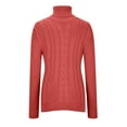 thumbnail image 3 of STETMN Women's Turtleneck Fall Sweater Soft Cable Knit Long Sleeve Loose Jumper Top, 3 of 5