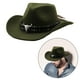 thumbnail image 5 of Sombrero de vaquero, sombrero para el sol, otoño, ligero, duradero, invierno, cálido, sombrero para el sol, sombrero de vaquera para Verde, 5 of 9
